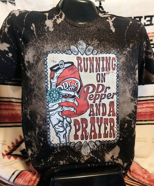 Dr. Pepper & a Prayer Acid wash tee