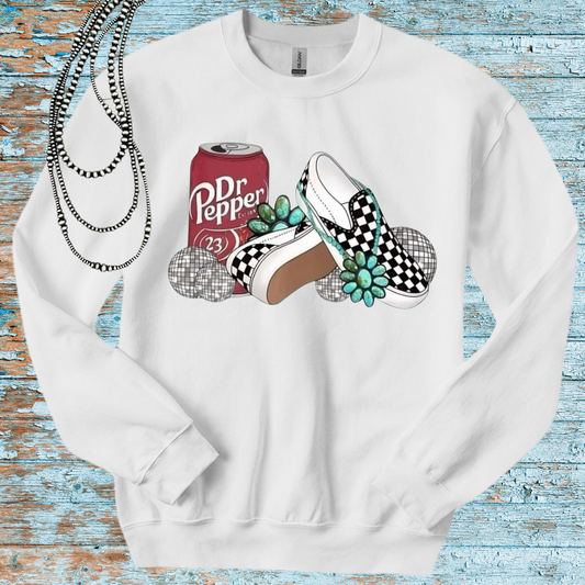 Dr. Pepper & Turqouise Sweatshirt